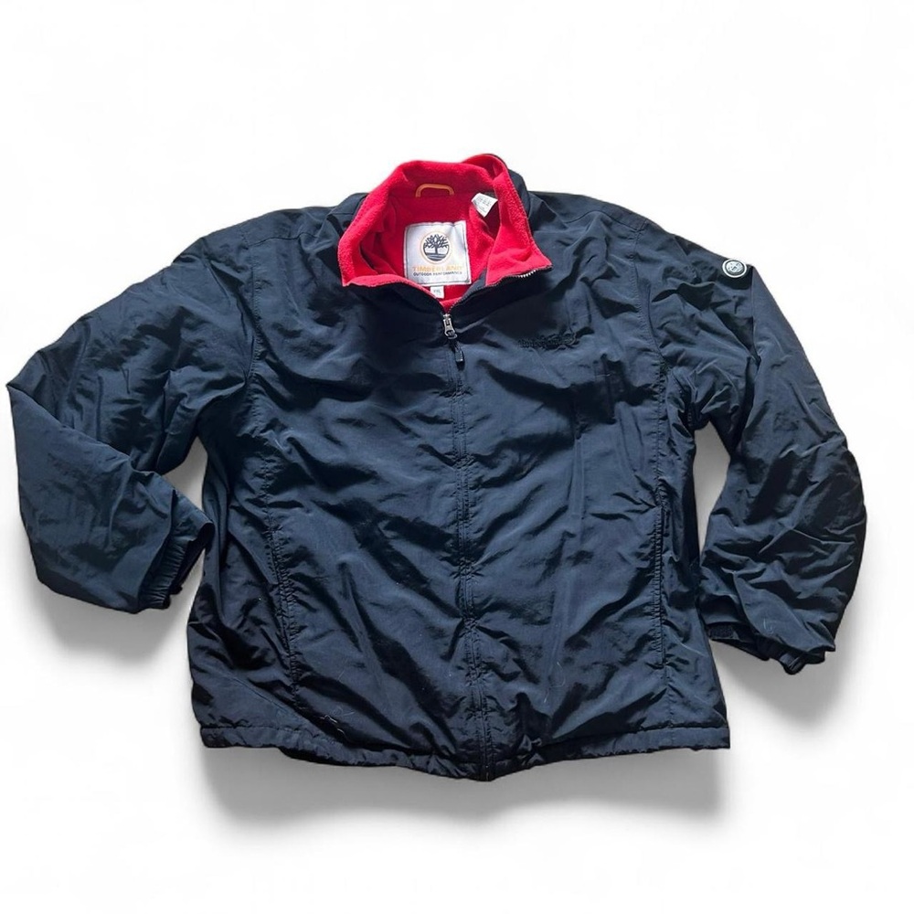 Timberland vintage black/red fleece-lined outdoor performance jacket Sz XXL